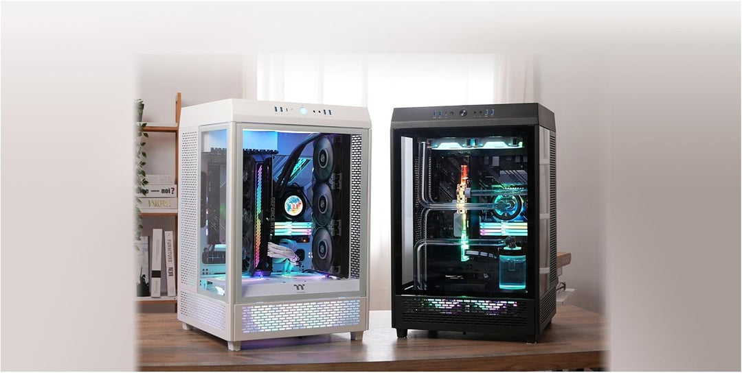 Thermaltake | The Tower 500 | Mid-Tower-Gehäuse| 3X 4mm gehärtetes Glas| weiss, CA-1X1-00M6WN-00