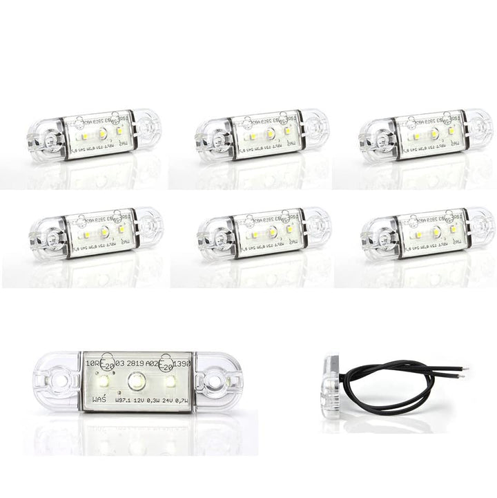 WAS IST WAS LED-Martin® 6er Sparset Umrissleuchte Weiss 12/24V Begrenzungsleuchte Positionsleuchte d