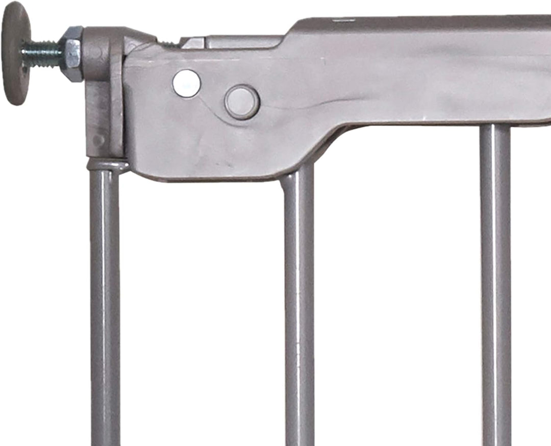 DOLLE Türschutzgitter | Treppenschutzgitter aus Metall | Farbe: Grau | Breite: 74,4-113 cm | Schwenk