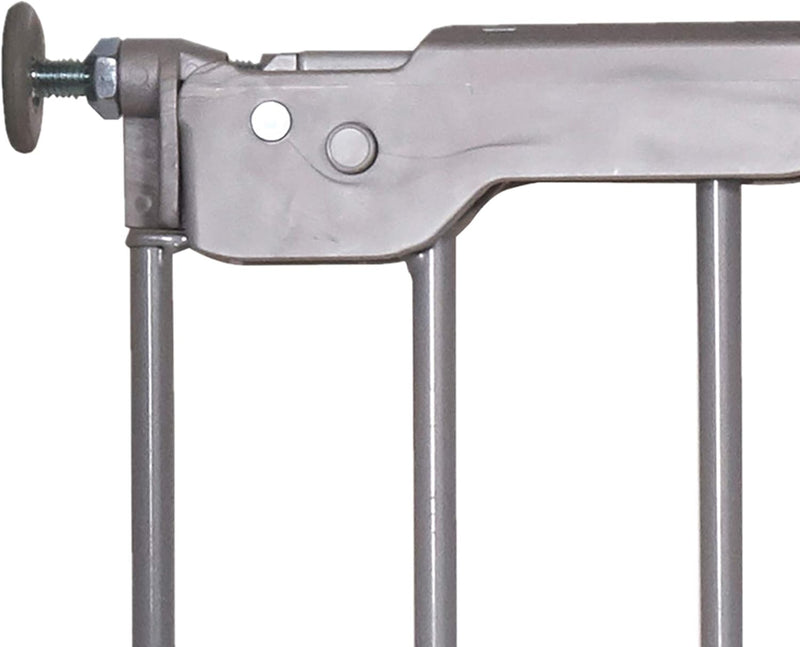 DOLLE Türschutzgitter | Treppenschutzgitter aus Metall | Farbe: Grau | Breite: 74,4-113 cm | Schwenk