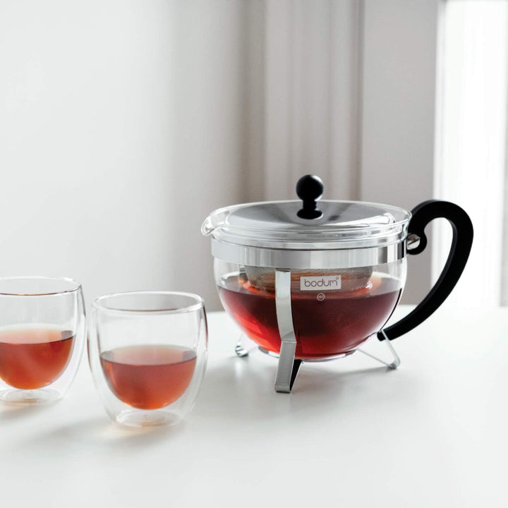 Bodum CHAMBORD Teebereiter (Edelstahlfilter, Edelstahldeckel, 1,0 liters) glänzend 1 L Shiny, 1 L Sh