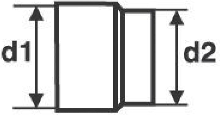raik Rauchrohr Ofenrohr Reduzierung Innendurchmesser 180 mm Aussendurchmesser 150 mm Stahl 2 mm Seno