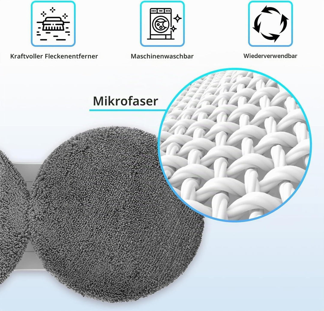 HIXZAP12 Stück Mikrofaser-Ersatzpads für X1 Fensterreiniger, wiederverwendbar, maschinenwaschbar(12)