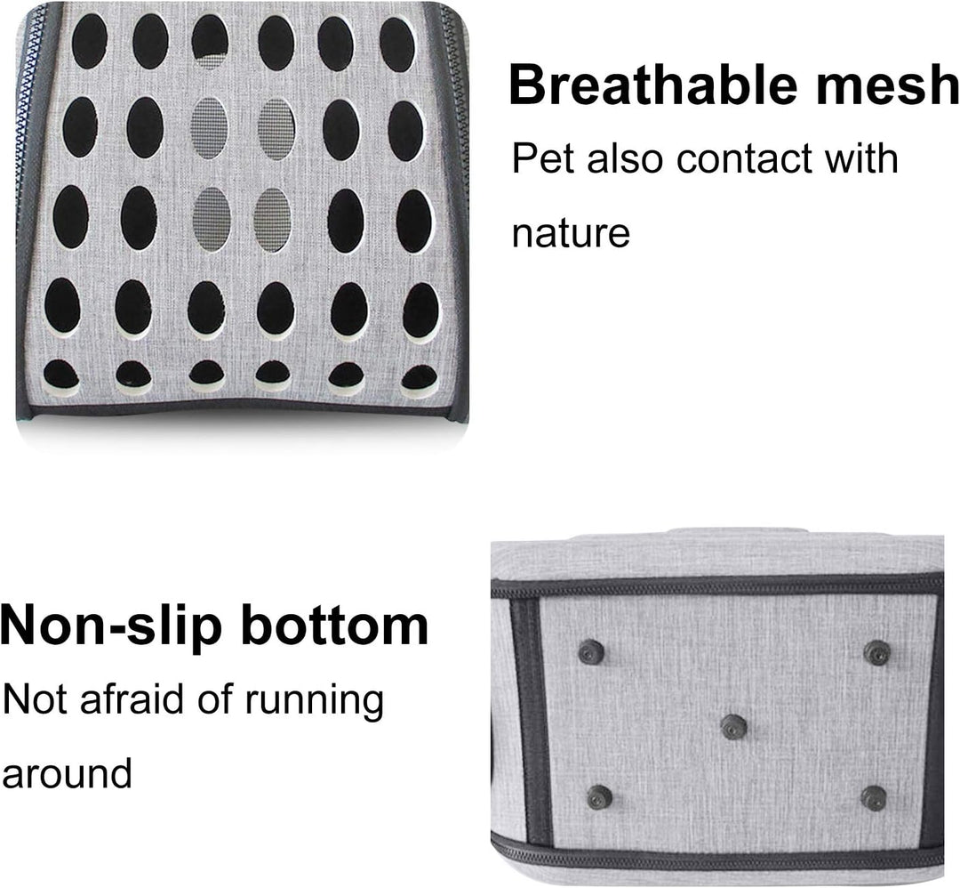 PETCUTE Hundetasche Katzentragetasche Transporttasche Reisen Transportbox für Welpen Tiere Atmungsak