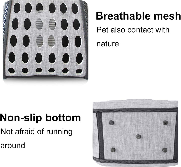 PETCUTE Hundetasche Katzentragetasche Transporttasche Reisen Transportbox für Welpen Tiere Atmungsak
