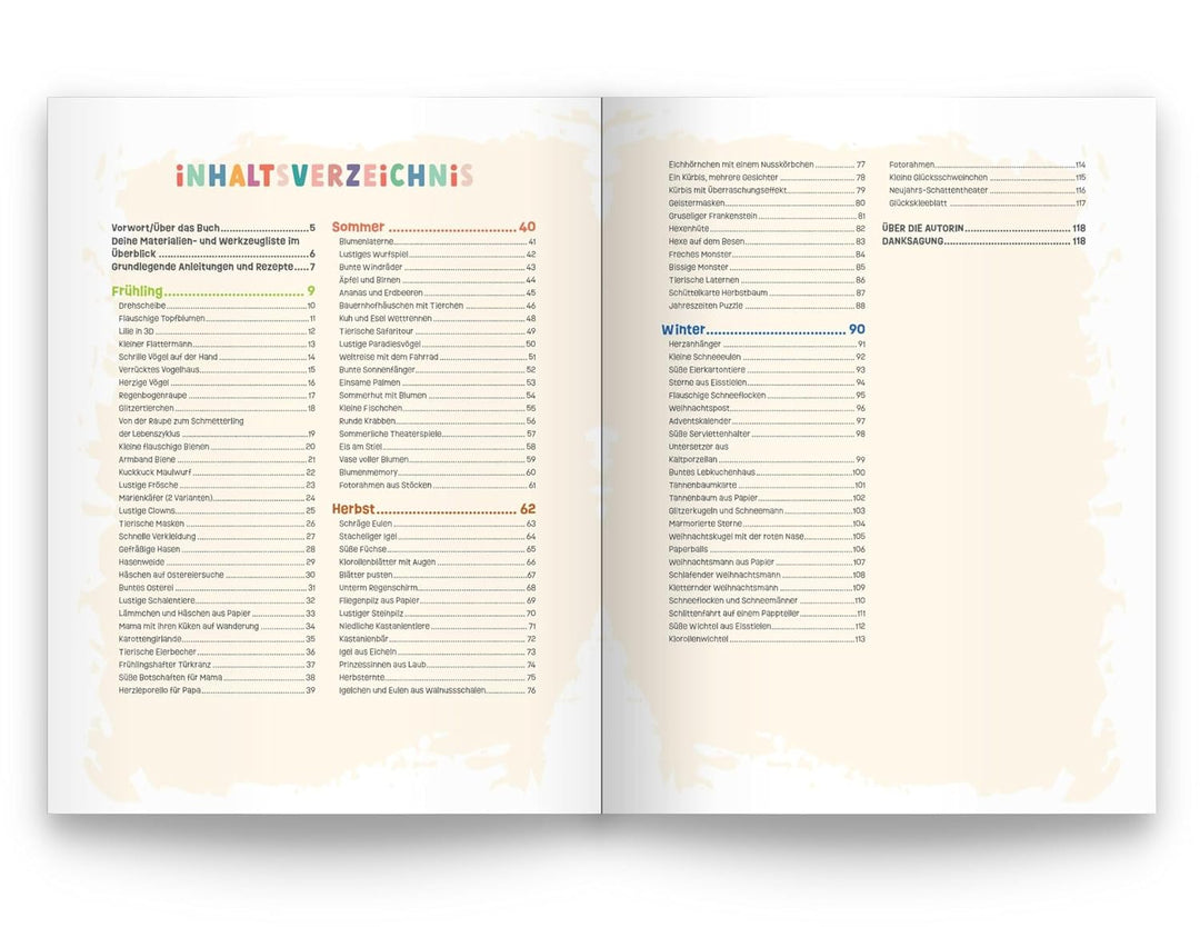 Bastelbuch – In 52 kreativen Themenwochen durch alle Jahreszeiten: Bastle dich durch über 100 kreati