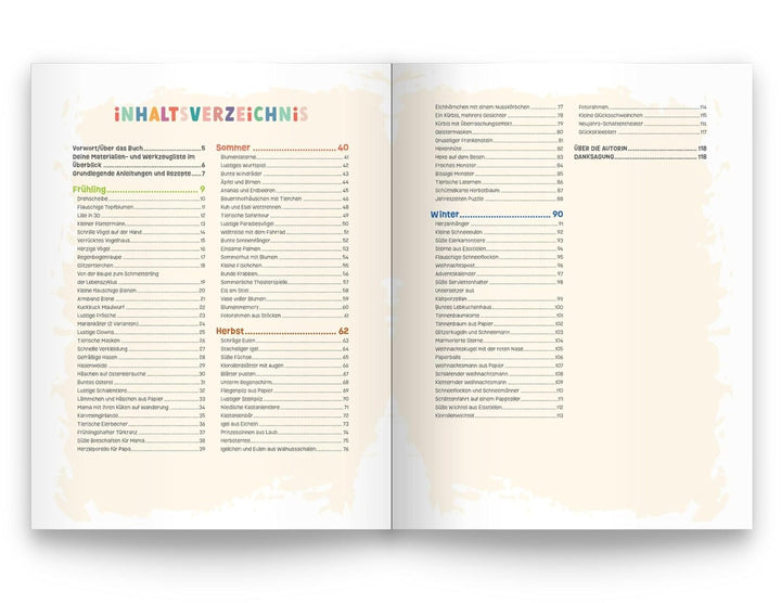 Bastelbuch – In 52 kreativen Themenwochen durch alle Jahreszeiten: Bastle dich durch über 100 kreati