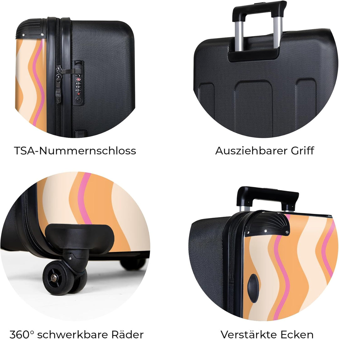 Koffer XL Gross 77x51.5x28 cm Reisekoffer mit Rollen Leicht Trolley grosser Hartschalenkoffer Rollko