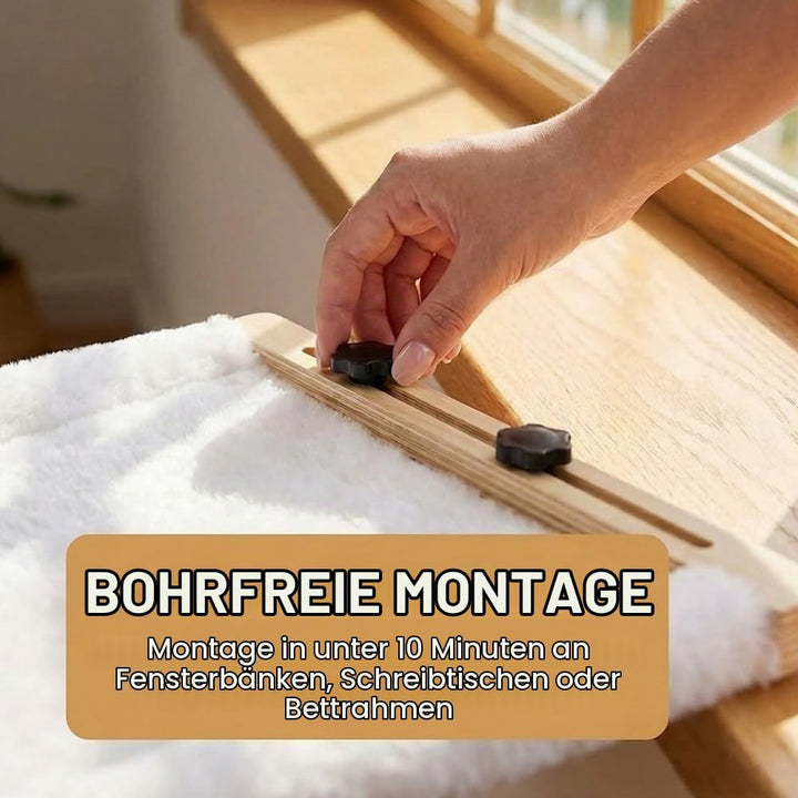 Heizungsliege Hängende Katzenhängematte, Katzen Fensterliege mit Montagezubehör Balkon Katzenbett We