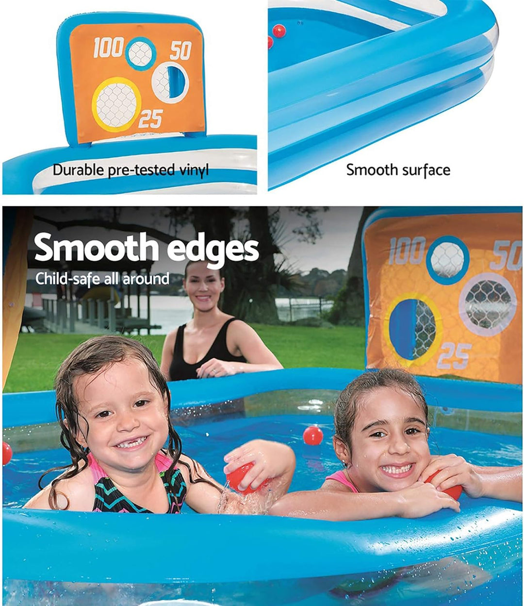 Bestway Family Pool, Torwand, 237 x 152 x 94 cm