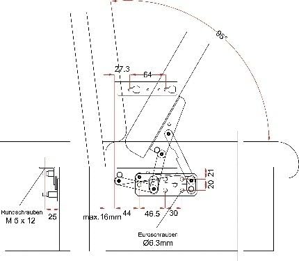 ToniTec 2x Klappenbeschlag Klappscharnier Truhenbeschlag Klappbeschlag ohne Feder, ohne Feder