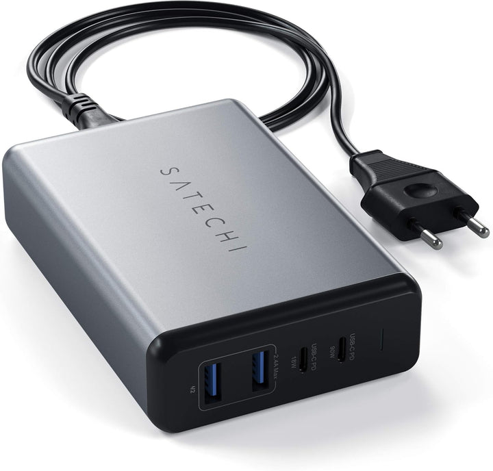 SATECHI 108W USB C PD Tischladegerät – 2 USB-C PD &amp; 2 USB-A Anschlüsse – Für M2/M1 MacBook Pro/Air,