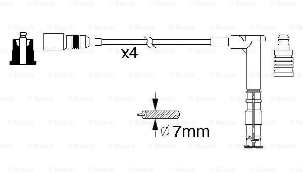 Bosch 0986356351 - Zündleitung - 1 Stück