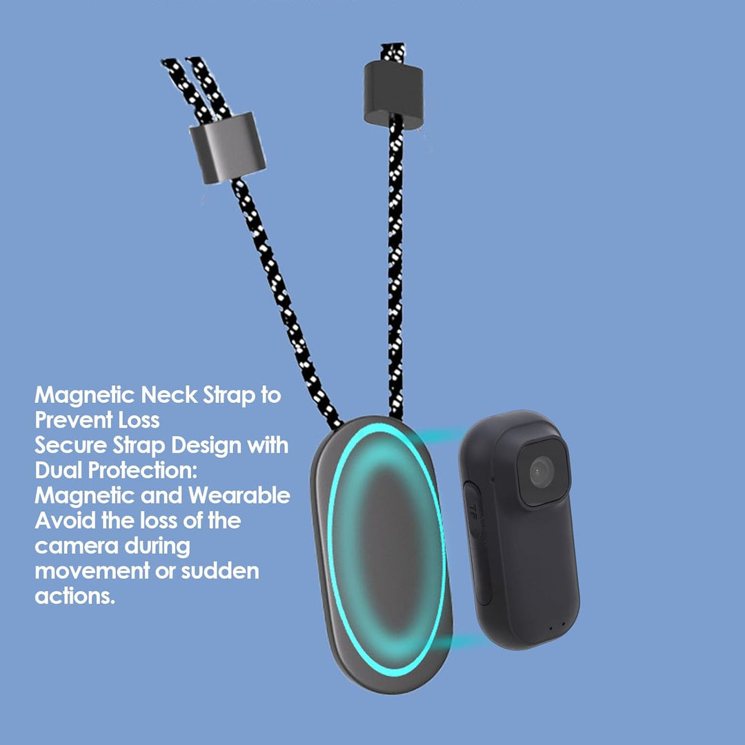 4K Action Cam Körperkamera mit magnetischem Trageband, Zurück-, wasserdichtes Gehäuse, Ladebox, Mont