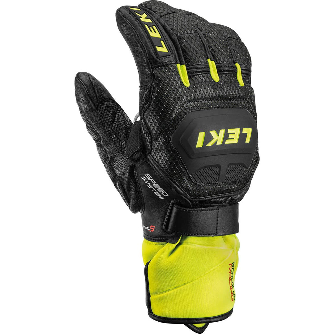 LEKI Worldcup Race Flex S Speed Handschuhe Skihandschuhe Fingerhandschuhe 10 Schwarz / Limettengrün,