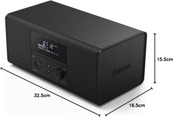 Hama DAB+ Radio mit CD-Player (Bluetooth/USB/UKW/DAB Digitalradio, Radio-Wecker mit 2 Alarmzeiten/Sn