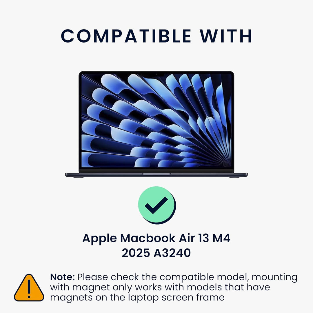 kwmobile Sichtschutzfolie für Apple MacBook Air 13 M4 2025 A3240 Folie - Blickschutzfolie Privacy Sc