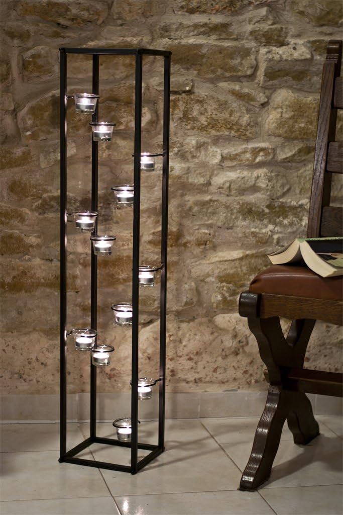 DanDiBo Lichtsäule Teelichthalter 100 cm Teelicht Ständer für 12 Teelichter 93004 Kerzenhalter