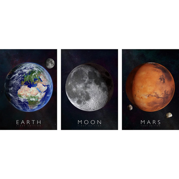 Curiscope Multiverse - Interactive Poster - Essentials Pack (Earth, Moon, Mars) Europe