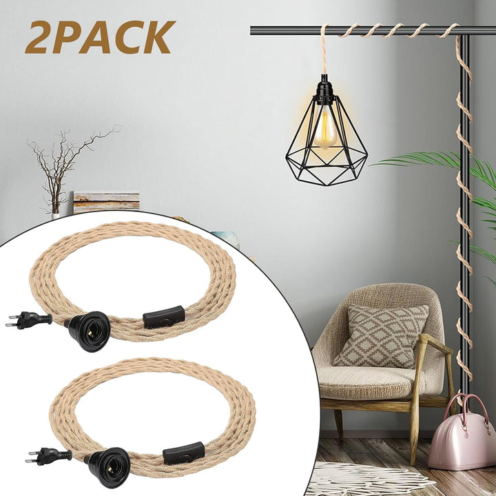 2pcs Vintage Hängelampe Mit Stecker E27 Lampenfassung Pendelleuchte Mit Stecker Vintage Lampenkabel