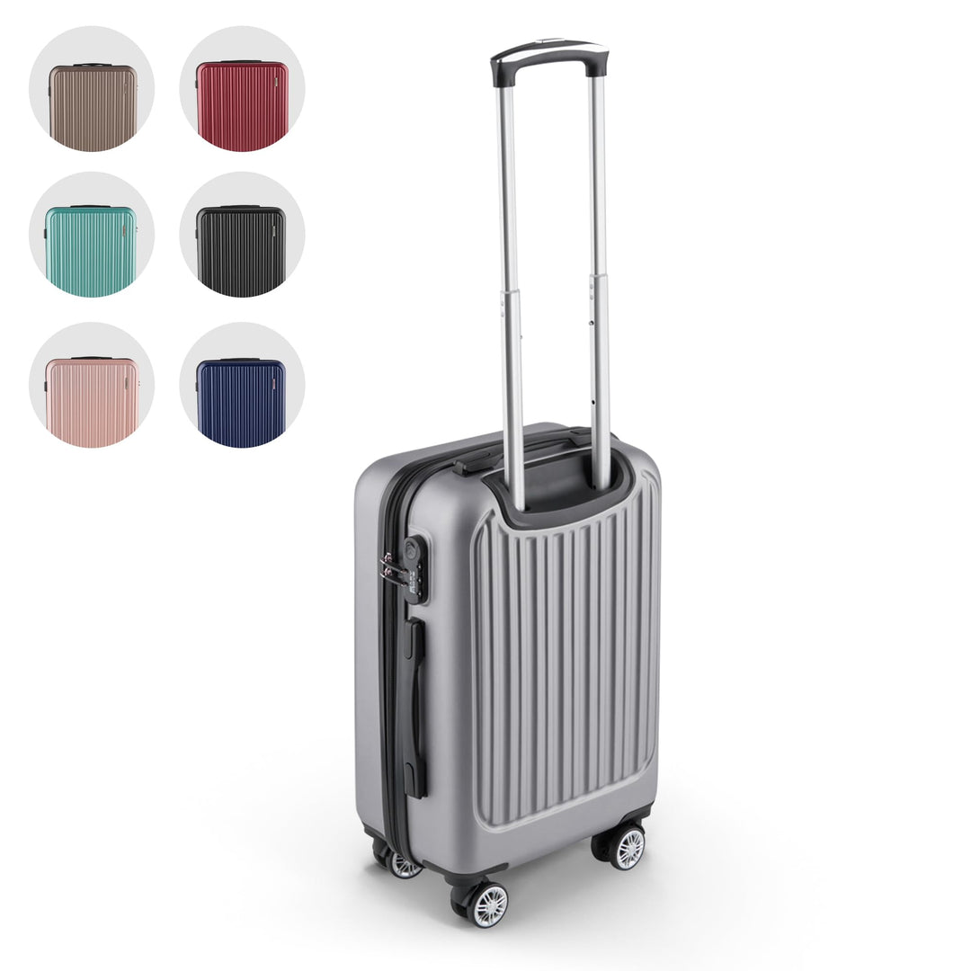 ABS Hartschalenkoffer - Ergonomisch & Sicher - Kleiner Trolley Koffer mit 360° Rädern, Zahlen-Schlos