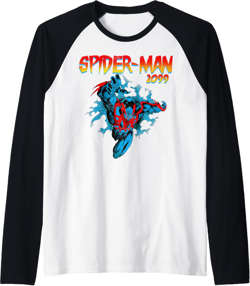 Marvel Spider-Man 2099 Retro Jump Logo Raglan