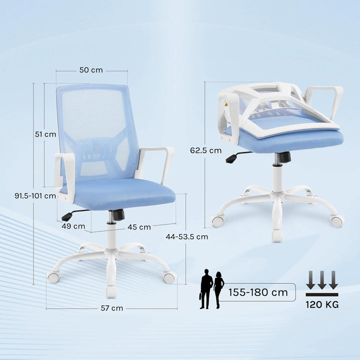 Ergonomischer Bürostuhl, Computerstuhl mit Faltbarer Rückenlehne, Höhenverstellbarer Arbeitsstuhl Dr