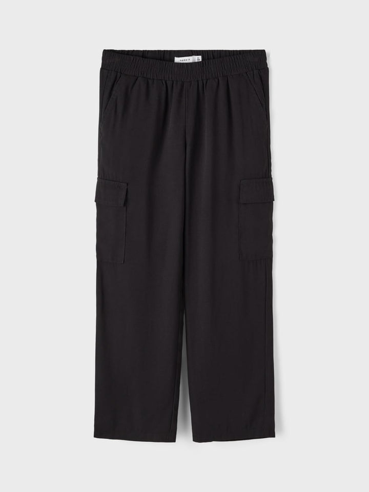 NAME IT Girl Cargohose Straight Fit, Schwarz
