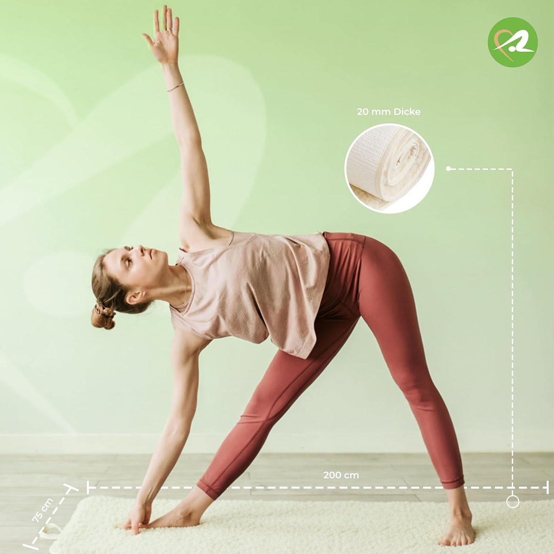 Yogamatte Akzent Maya, 16mm Florhöhe 75 x 200 cm, 75 x 200 cm