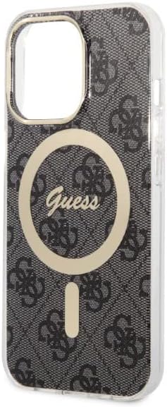 Guess Bündeln GUBPP13LH4EACSK Hülle und Ladegerät iPhone 13 Pro Schwarz Hard case 4G Print