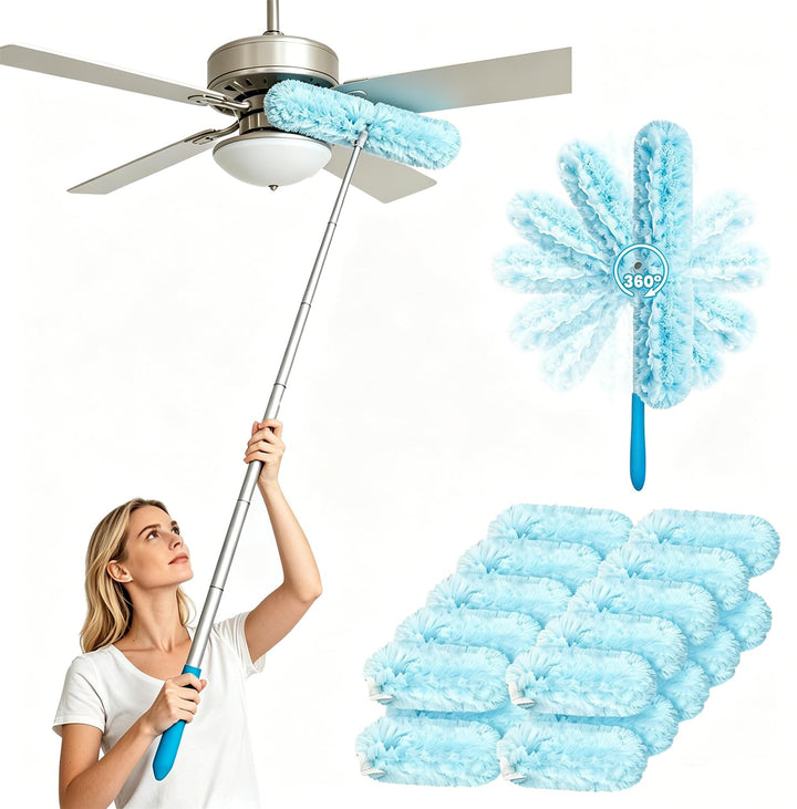 180cm Teleskop Staubwedel Kompatibel mit Swiffer Staubmagnet