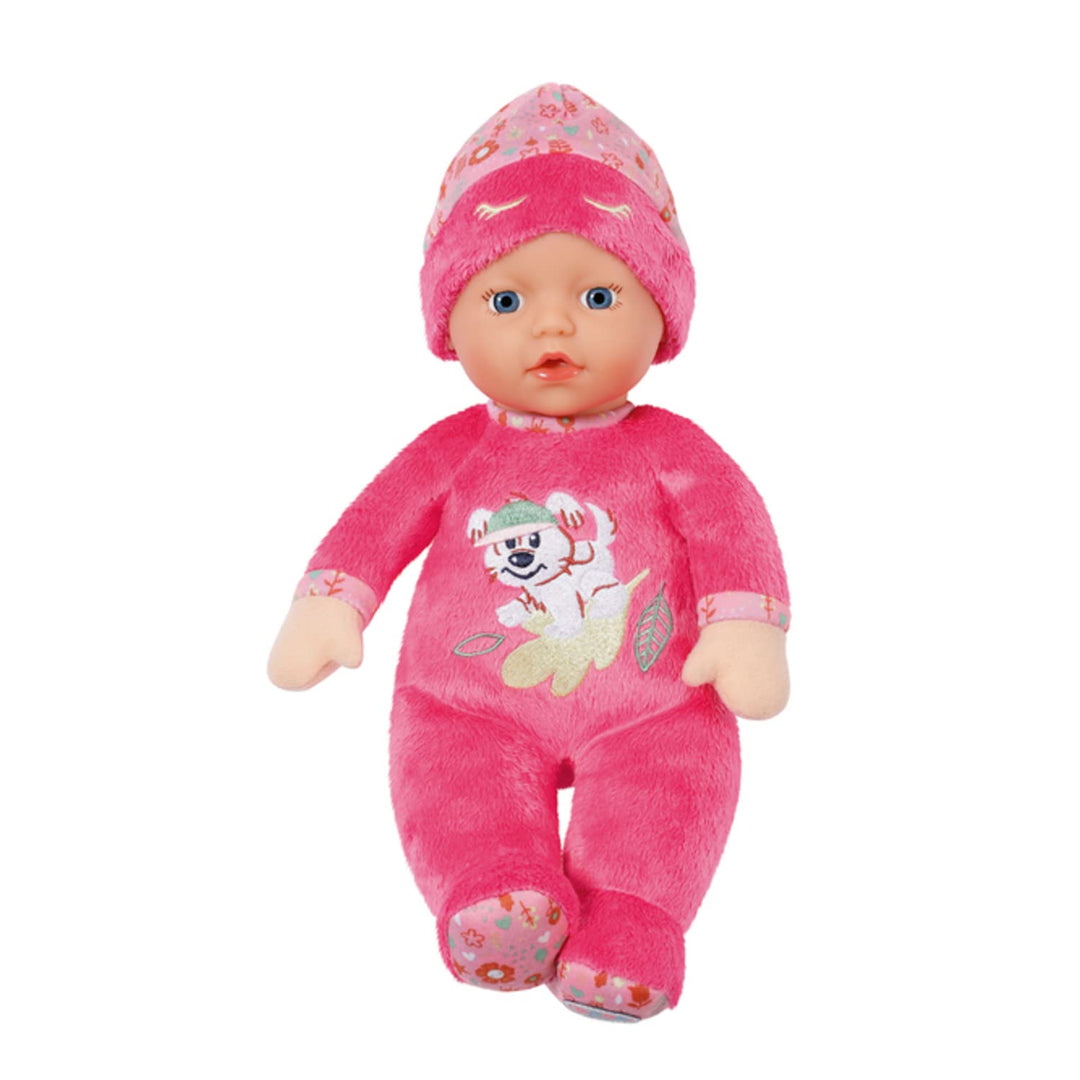BABY born Sleepy for babies pink, waschbare Stoffpuppe mit herunterziehbarer Mütze und integrierter