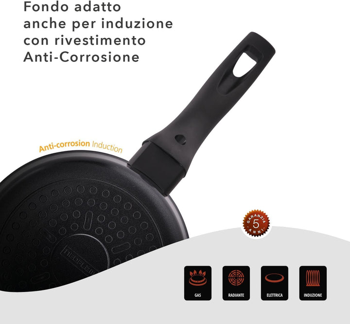 CLASSE ITALY, Linie Tuscany, Wok, 30 cm, natürliche Antihaftbeschichtung, 5 Schichten, hohe Festigke