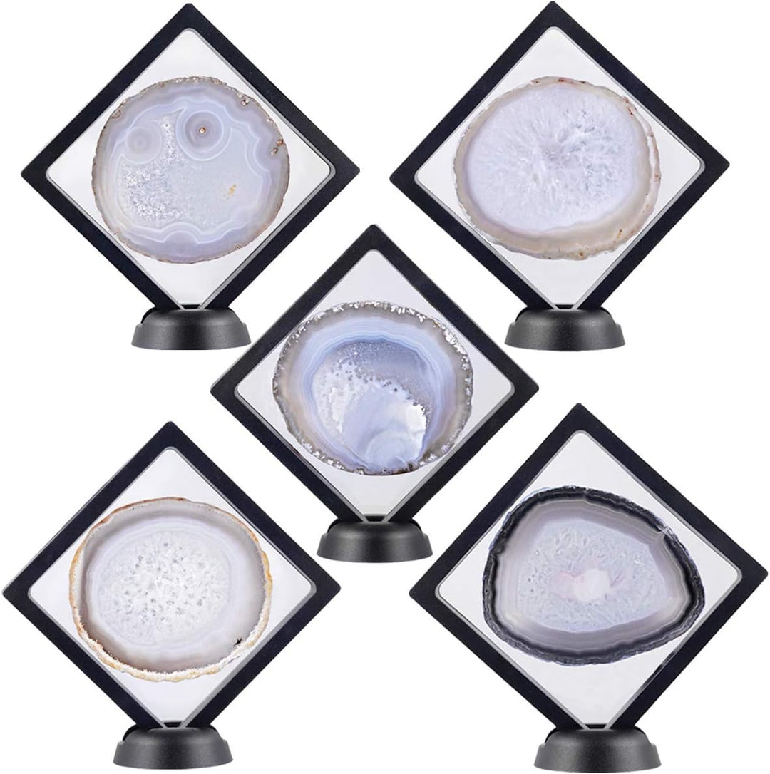 mookaitedecor gerahmte Achat Geode Scheibe Stein Display für Wohnkultur, unregelmässige natürliche A