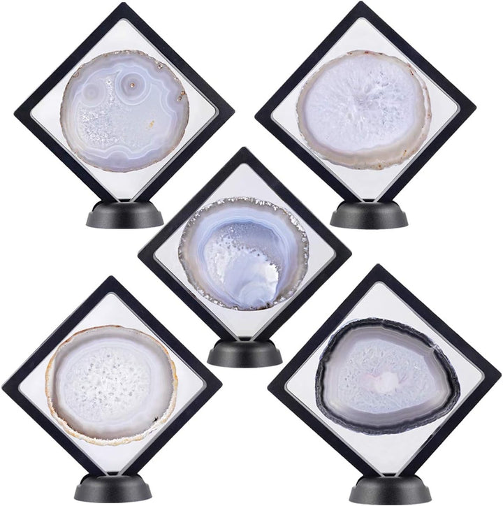 mookaitedecor gerahmte Achat Geode Scheibe Stein Display für Wohnkultur, unregelmässige natürliche A