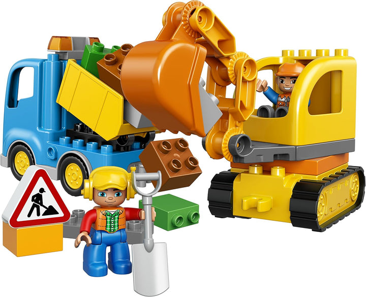 LEGO DUPLO Town 10812 Truck & Tracked Excavator Building Kit (26 Piece) by LEGO