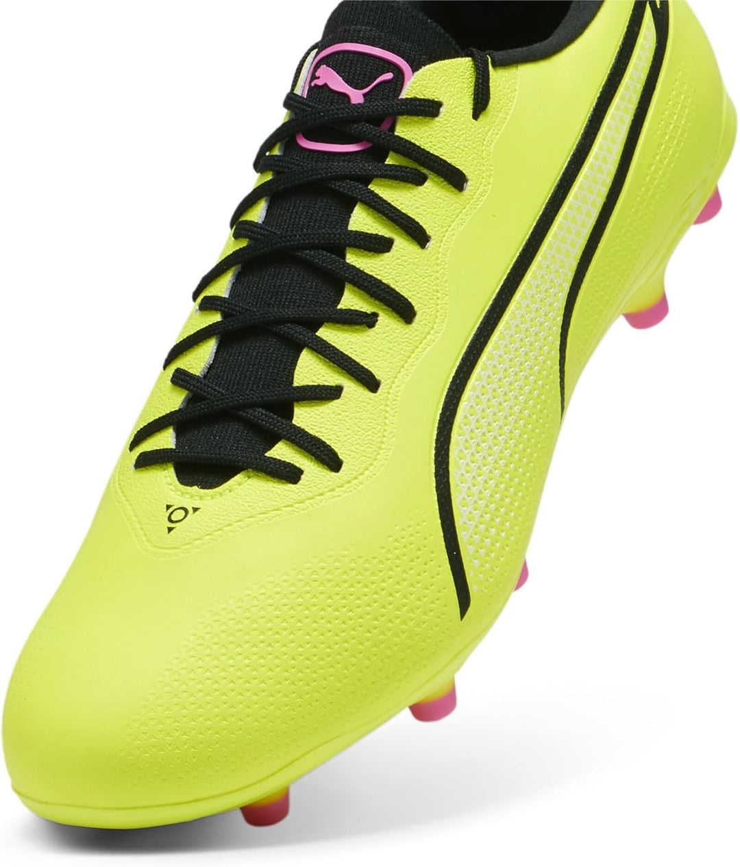 PUMA Mens King Ultimate Soccer Cleats Cleated, Firm Ground, Turf - Black 39 EU Electric Lime Puma Bl