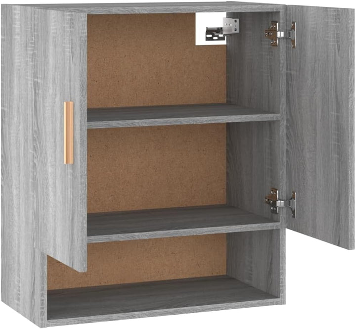 vidaXL Wandschrank Hängeschrank Bücherschrank Mehrzweckschrank Lagerschrank Schrank Wohnzimmer Grau