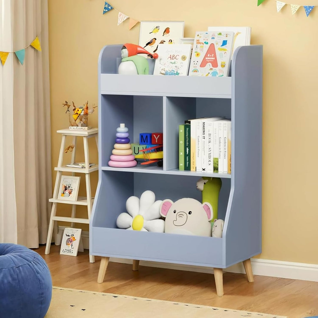 MAMIZO Kinderregal 94×62×34cm, Bücherregal Kinder, Spielzeugregal Kinderregal, Kinderzimmerregal, Sp