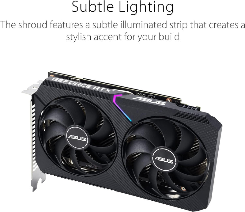ASUS Dual GeForce RTX 3050 V2 OC Edition 8GB GDDR6 Gaming Grafikkarte (Nvidia RTX3050 V2, PCIe 4.0,
