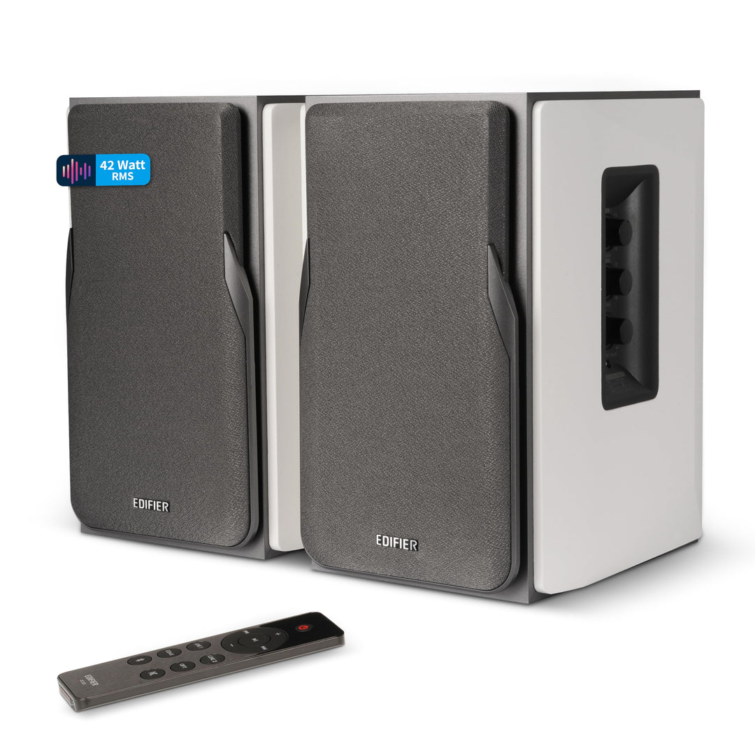 EDIFIER Studio R1380DB 2.0 Regallautsprecher-System (42 Watt) mit Bluetooth 5.1 (aptX). Infrarot-Fer