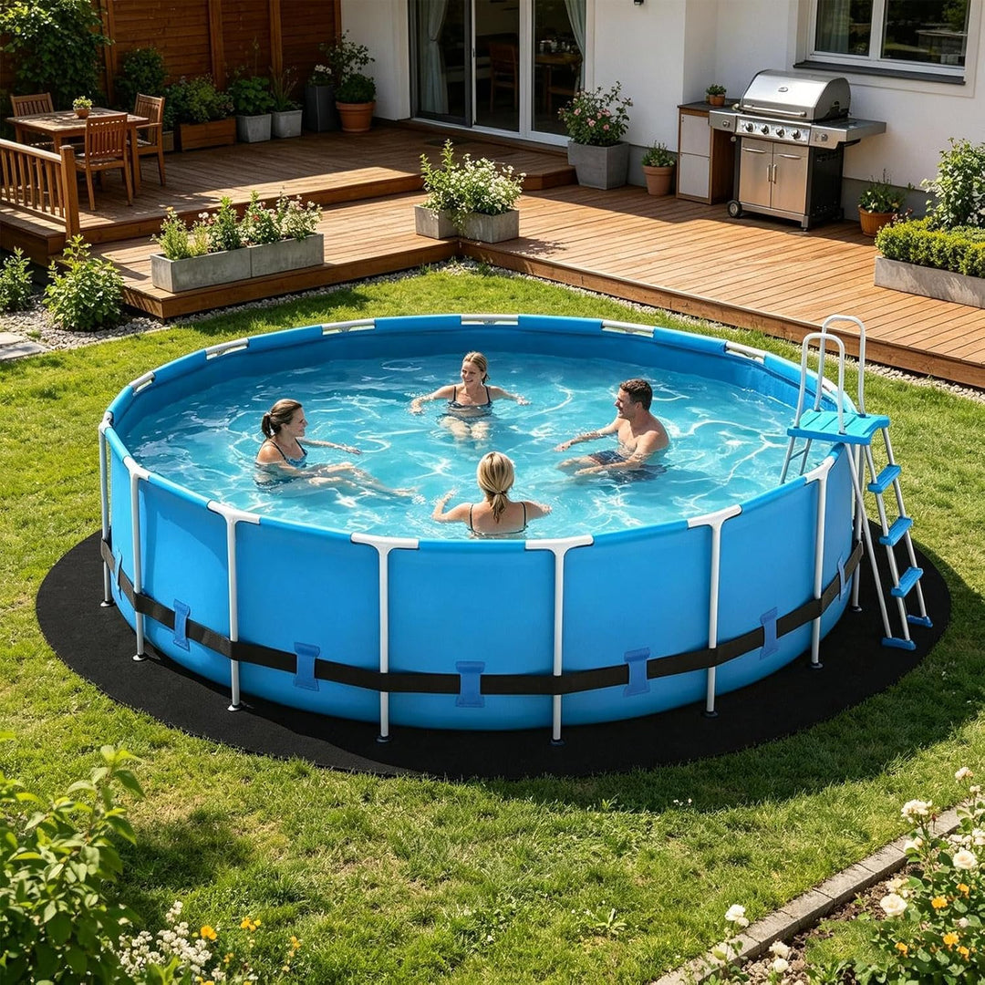 Abdeckplane für Pool, rund, 3,66 cm, rechteckig, robust, pannensicher, geeignet für röhrenförmige, a
