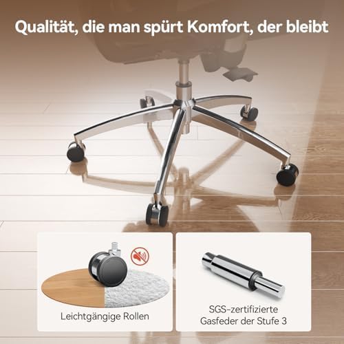 SIHOO M57 – Ergonomischer Bürostuhl mit Verstellbarer Lendenwirbelstütze, Netz-Schreibtischstuhl mit