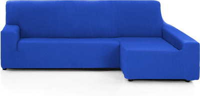 Martina Home - Elastischer Bezug für Sofa, Modell Túnez, Eckteil rechts, Stoff, Blau (Electric Blue)