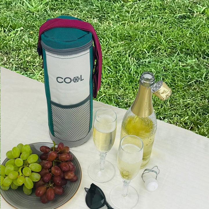 Kühltasche für Flaschen bis 1,5 Liter, Flaschenkühltasche, Grösse 12 x 32 cm, Kühlbox, Kühlbeutel, m