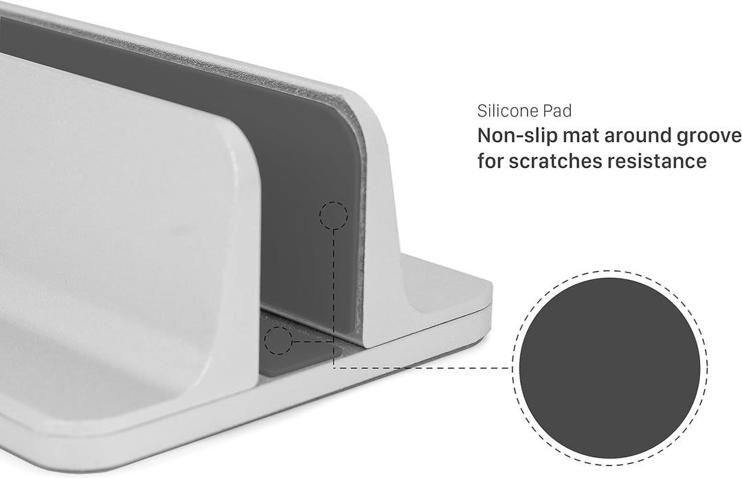 MyGadget Laptop Ständer Aluminium [Hochkant] - Verstellbare Stand Halterung für Notebooks wie z.B. A