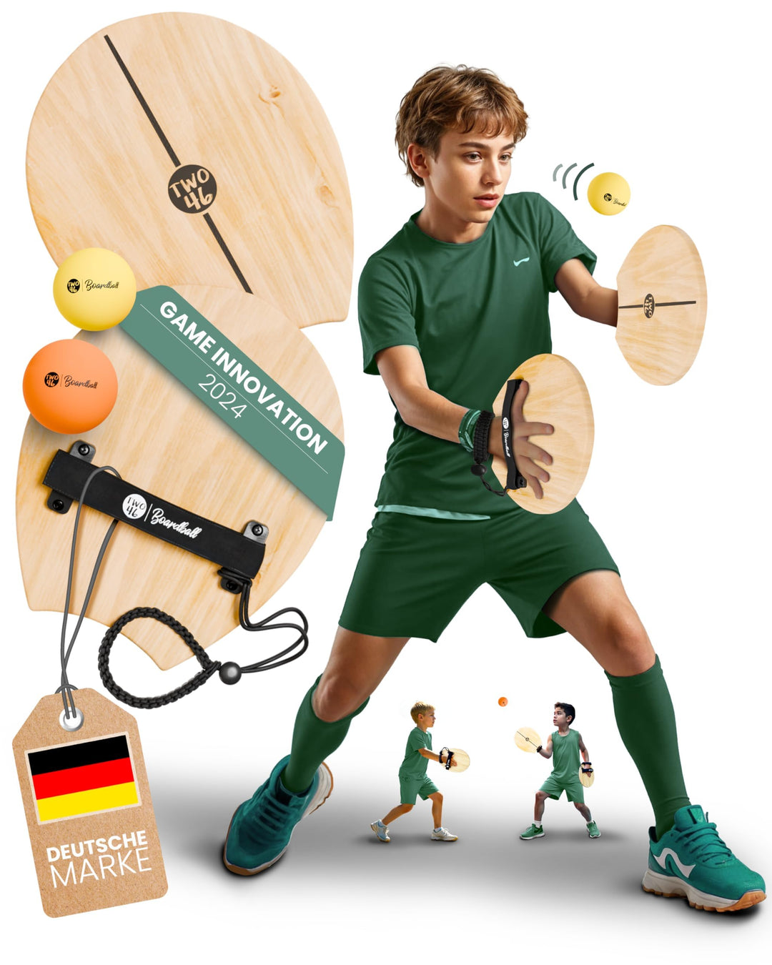 two46 Boardball | Klettballspiel war gestern - Das Neue Outdoor Spiel für Kinder &amp; Erwachsene | Erfu