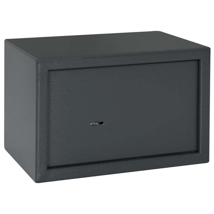 vidaXL Safe Box mit Schloss Dunkelgrau 31 x 20 x 20 cm Stahl, Heimarbeitsplatz Safe, robuster Sicher