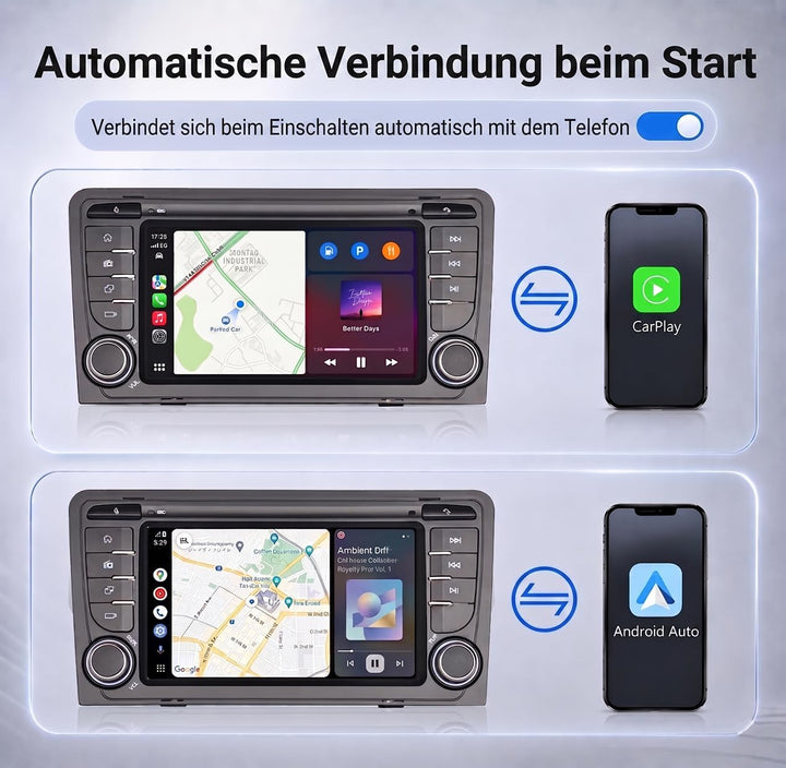 Linux Autoradio Blitzstart für Audi A3 S3 RS3 8P 2003-2012 Wireless CarPlay/Android Auto/Bluetooth/A