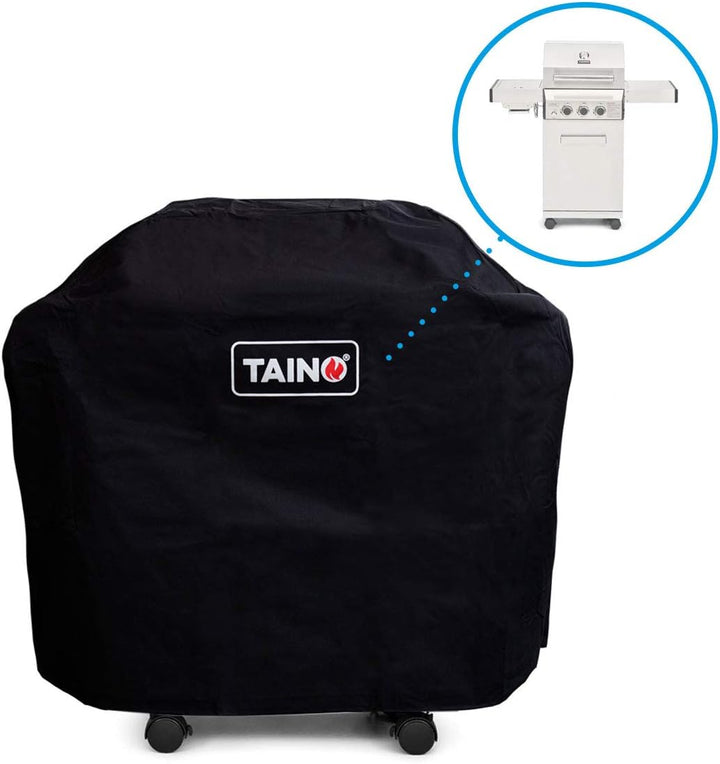 TAINO Abdeckhaube 2 Brenner Platinum Black 2+1 Abdeckung Wetterschutz Schutz-Plane Oxford Polyester